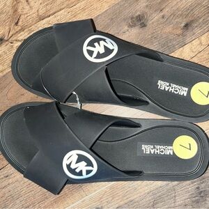 Michael Kors Black Slide Sandals